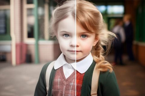 Детали лица и одежды